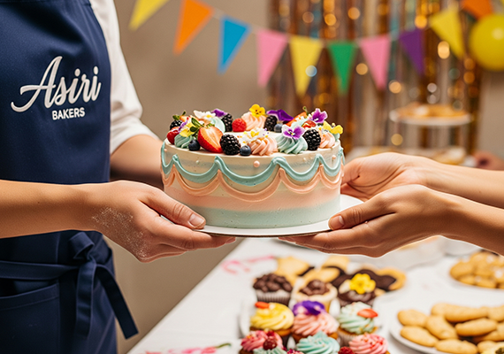 Custom cake order and bakery delivery to local shops
