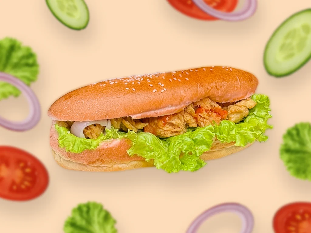 Fresh submarine bun from Asiri Bake House, ideal for sandwiches and subs.
