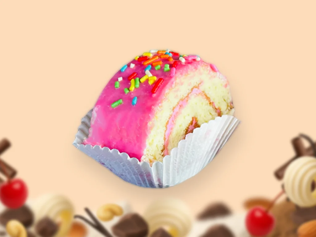 Vanilla Swiss roll with soft sponge cake and creamy filling from Asiri Bake House